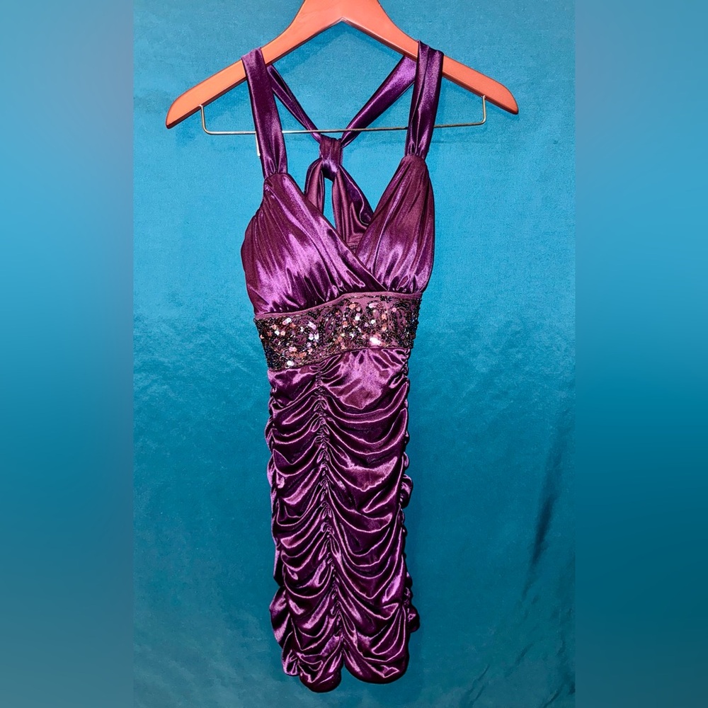 Bejeweled Purple Dress